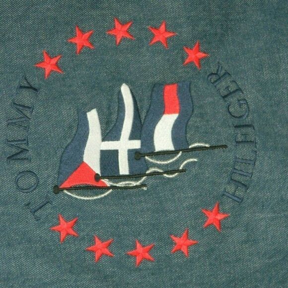 Vintage Tommy Hilfiger Jean Jacket  Hong Kong Med - Picture 3 of 10
